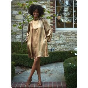 The Odells Cecilia Dress Copper Multi Mini XS